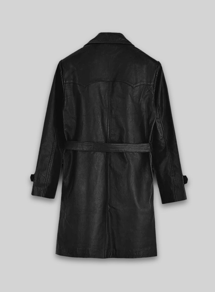 1970's Leather Trench Coat
