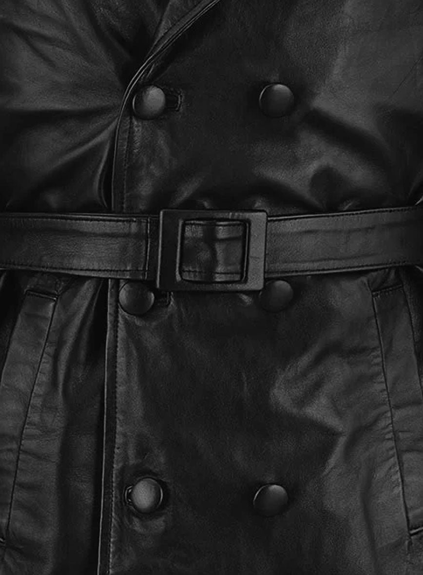 1970's Leather Trench Coat