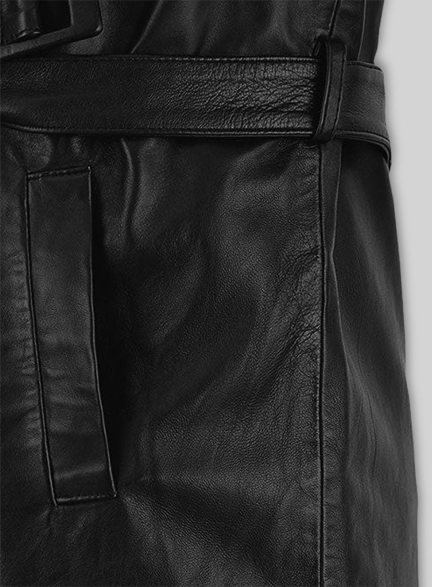 1970's Leather Trench Coat