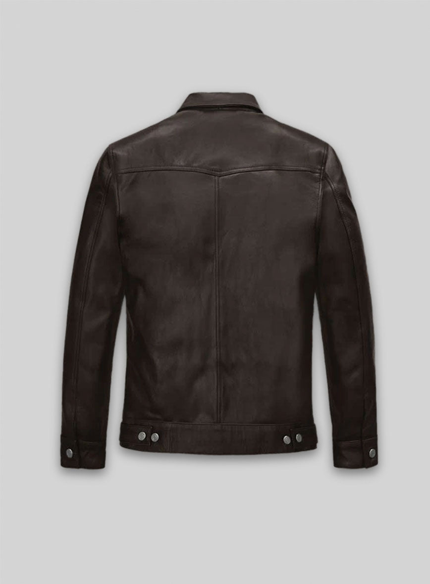 Brown Jeff Goldblum Leather Jacket #1