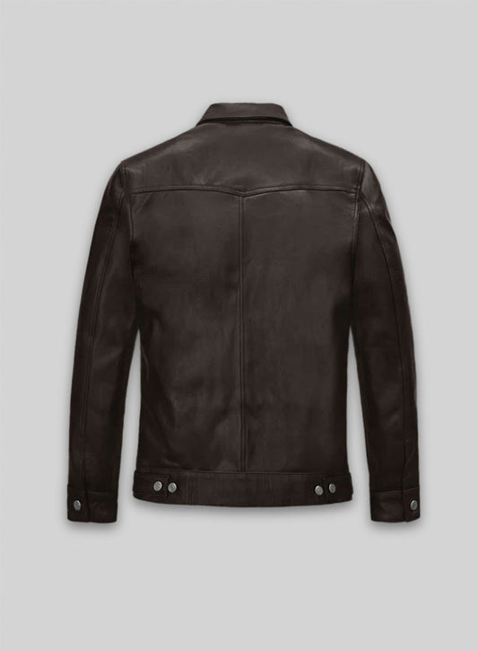 Brown Jeff Goldblum Leather Jacket #1