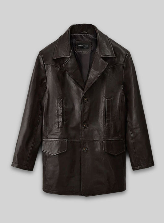 Aaron Eckhart Love Happens Leather Trench Coat