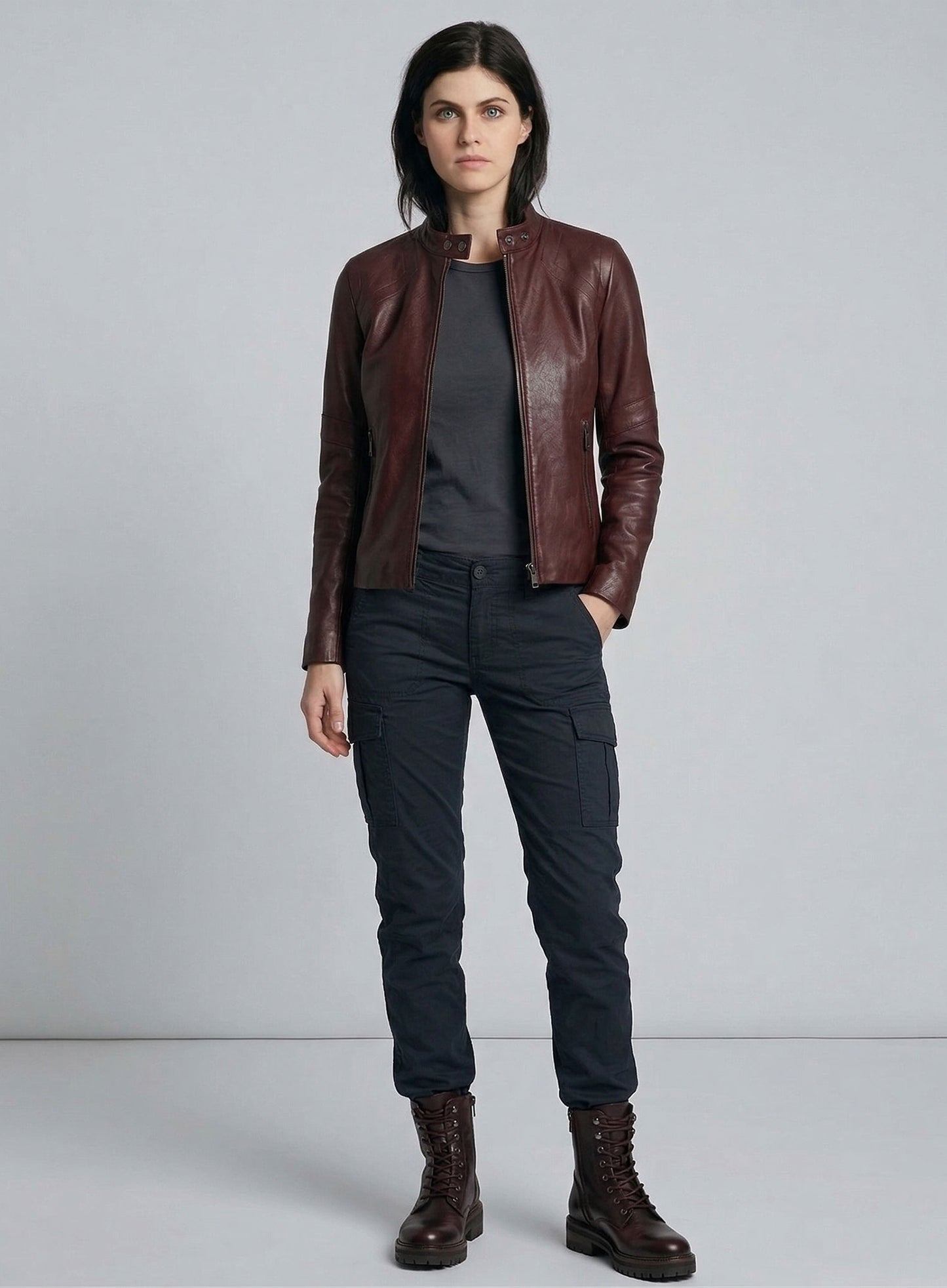 Alexandra Daddario San Andreas Leather Jacket