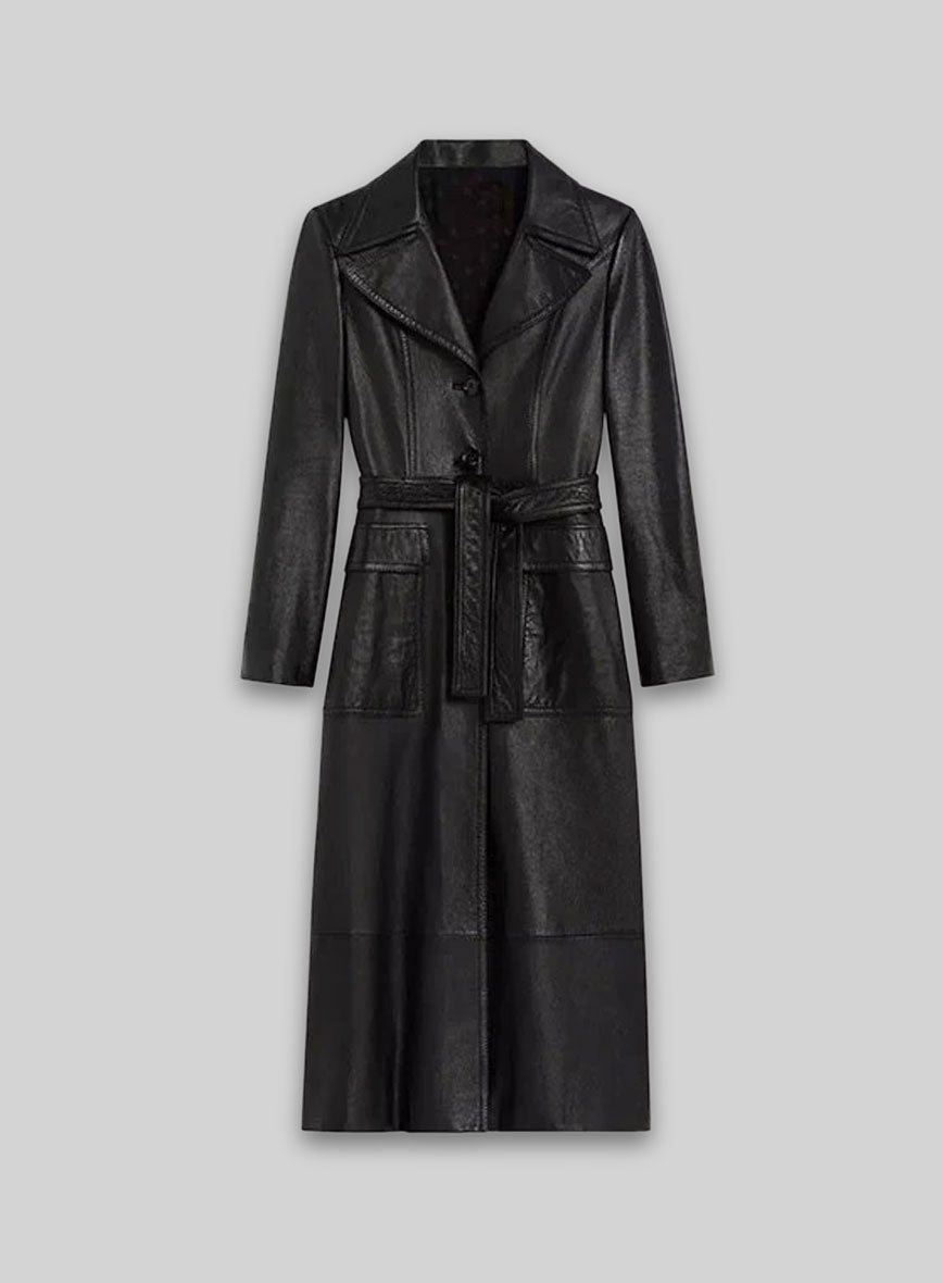 Alpine Leather Long Coat