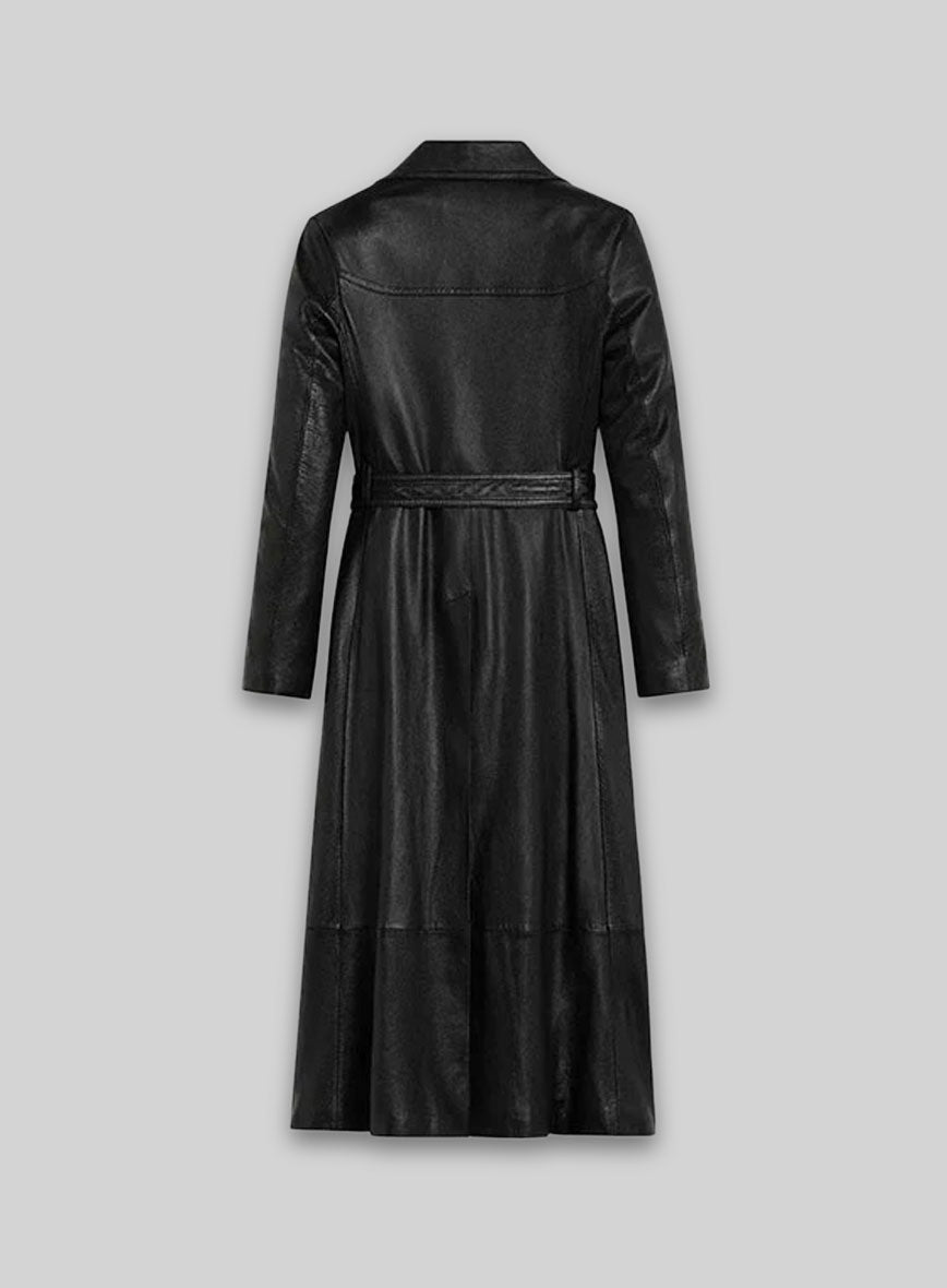 Alpine Leather Long Coat