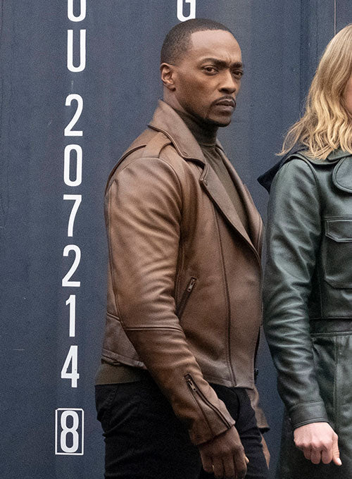 Anthony Mackie Falcon and The Winter Solider Leather Jacket - LeatherCult