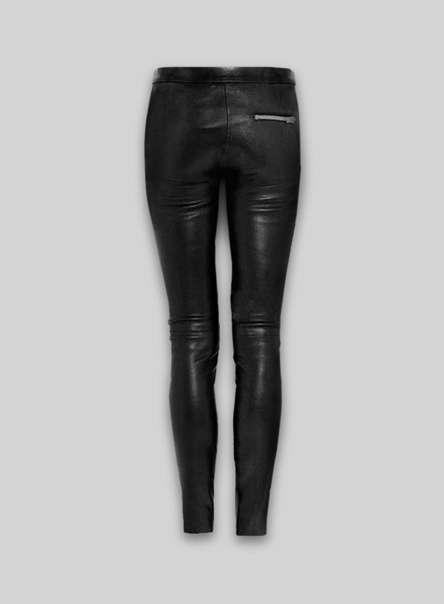 Azar Leather Biker Jeans