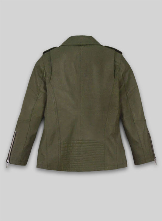Basicallo Green Rihanna Leather Jacket #1