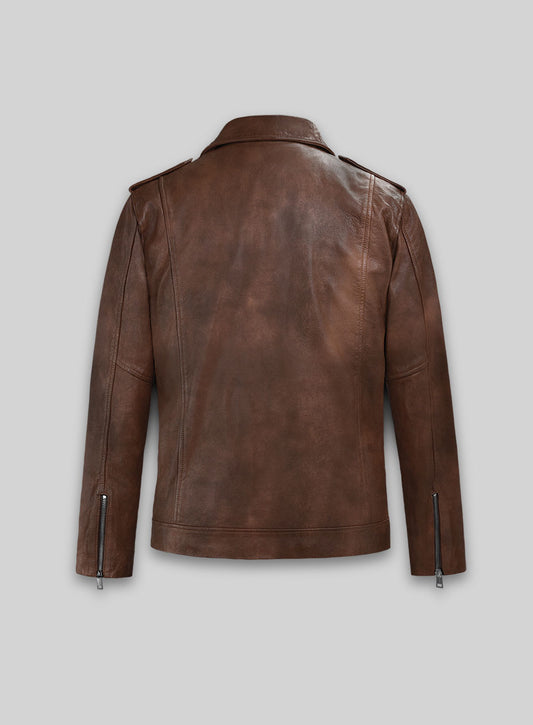 Beast Spanish Brown Biker Leather Jacket