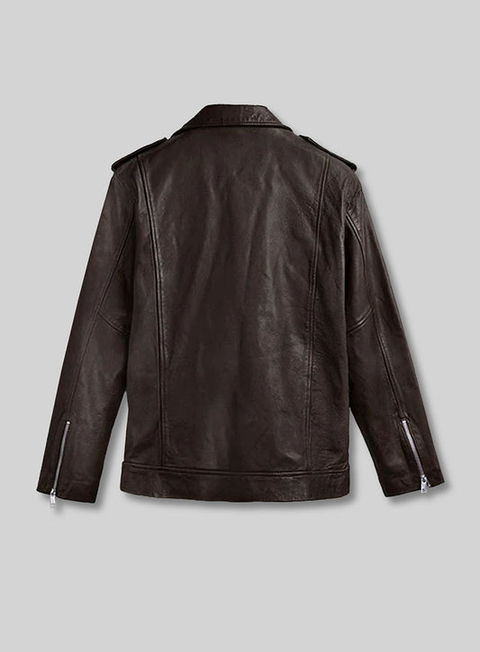 Beast Brown Biker Leather Jacket