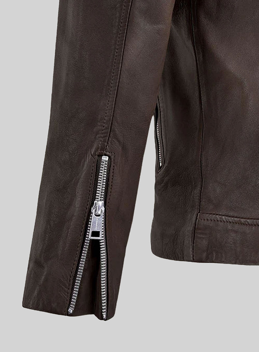 Beast Brown Biker Leather Jacket