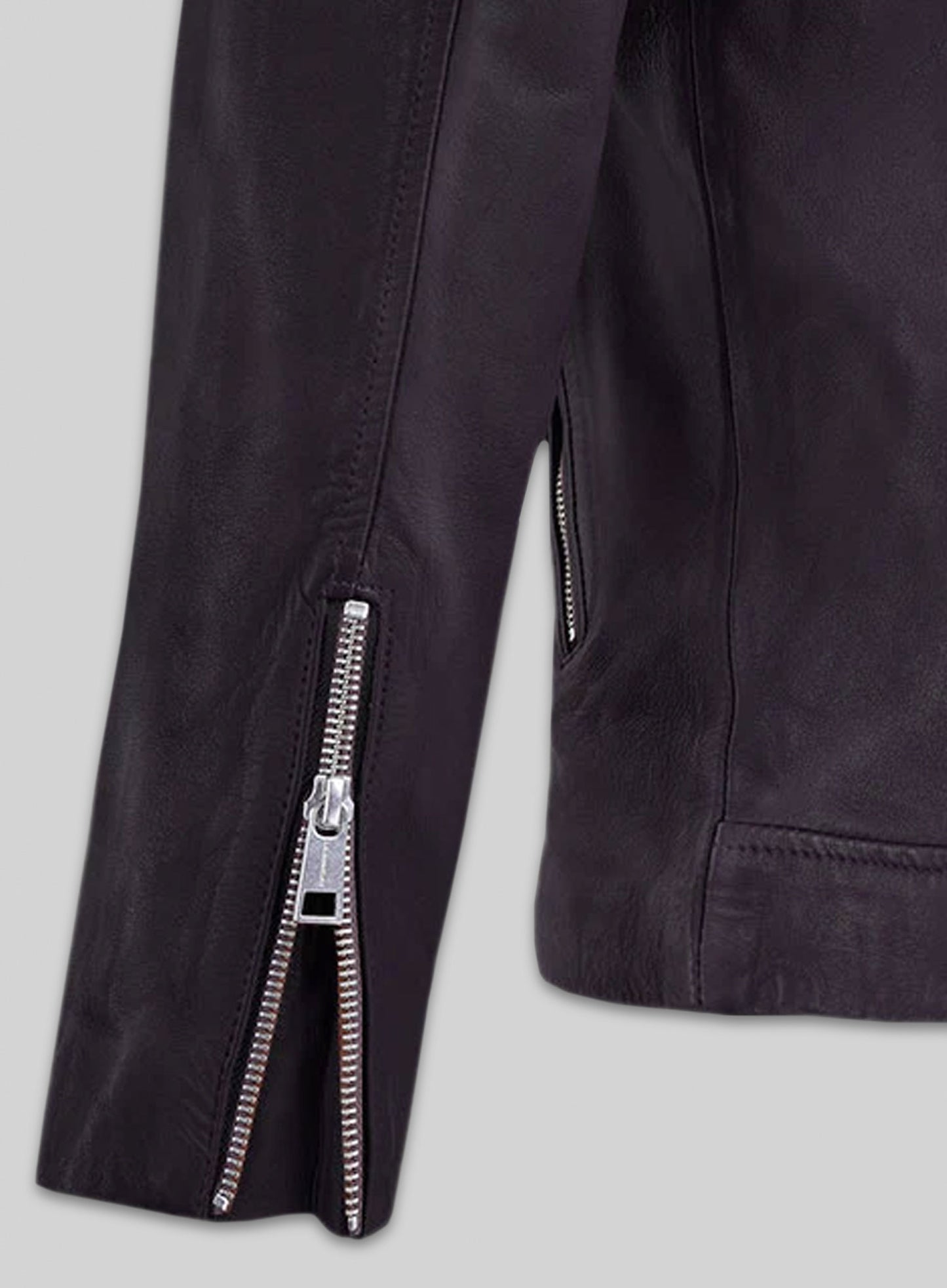 Beast Purple Biker Leather Jacket