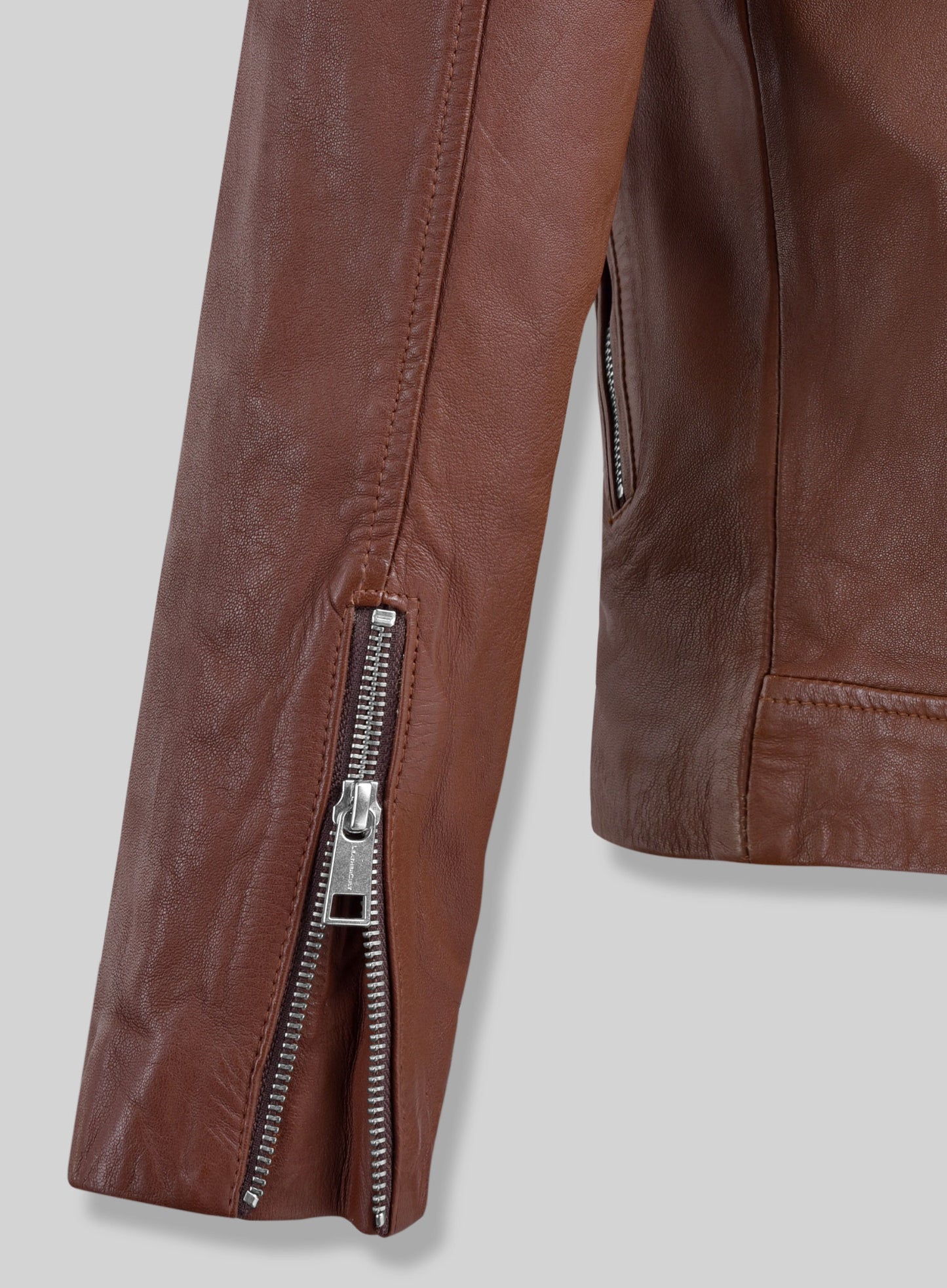 Beast Tan Biker Leather Jacket