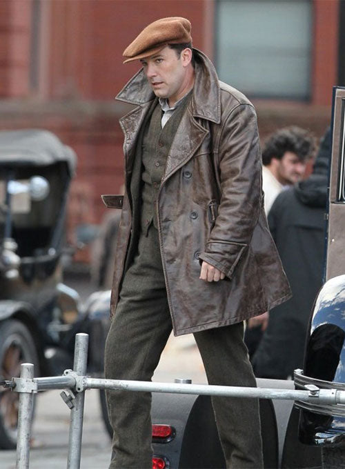 Ben Affleck Live By Night Leather Trench Coat - LeatherCult