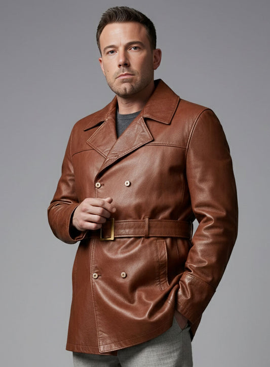 Ben Affleck Live By Night Leather Trench Coat