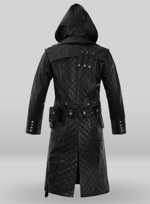 Black Assassin's Creed Jacob Frye Leather Long Coat - LeatherCult