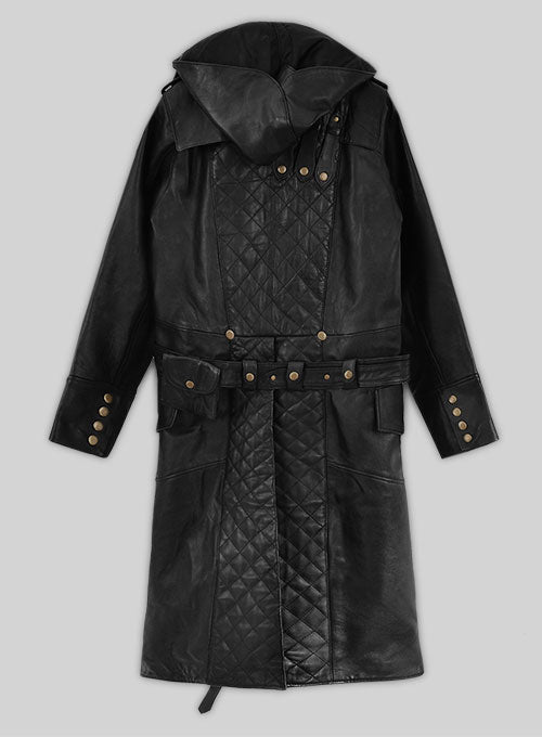 Black Assassin's Creed Jacob Frye Leather Long Coat - LeatherCult