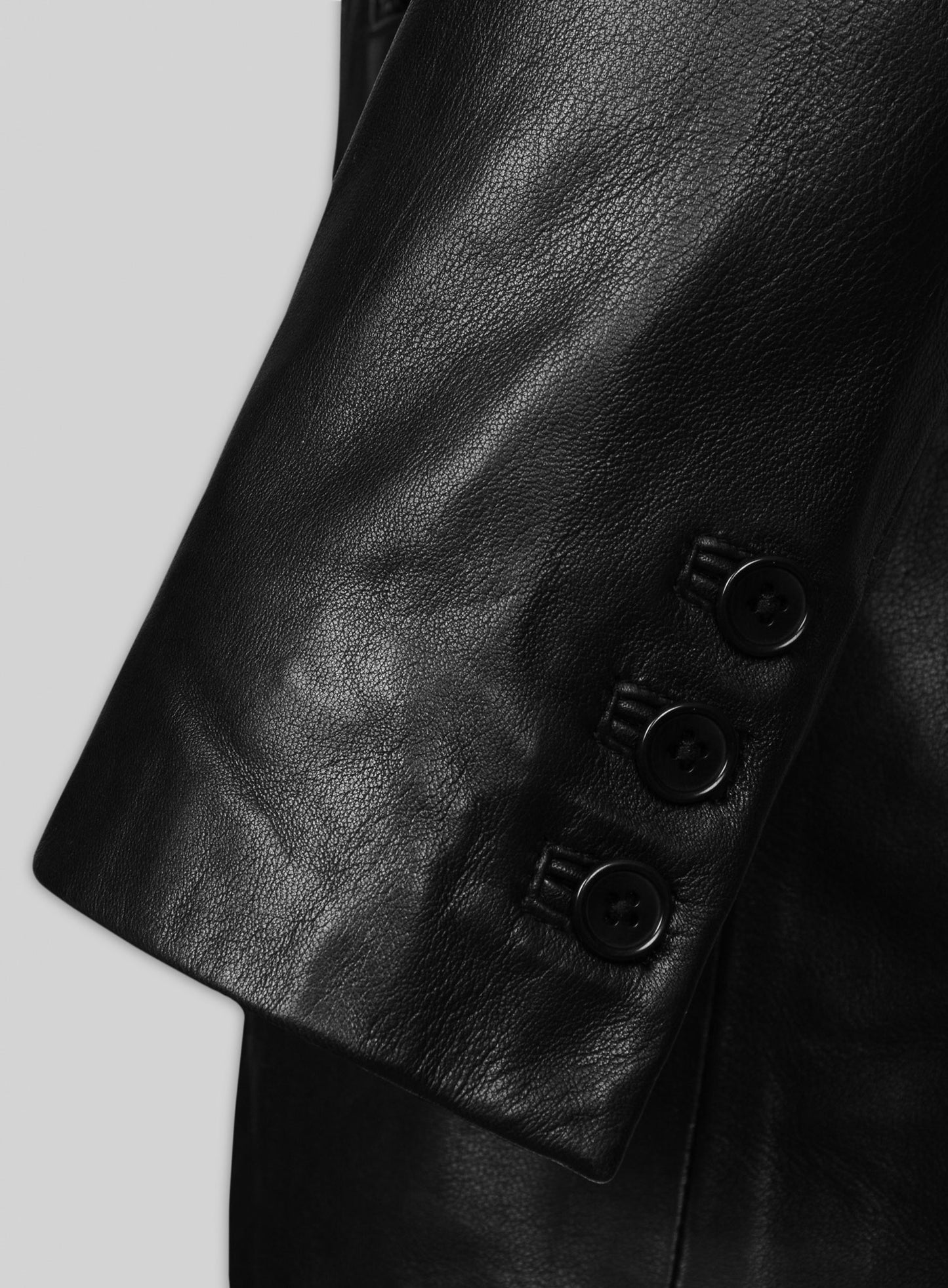 Black Hampton Leather Blazer