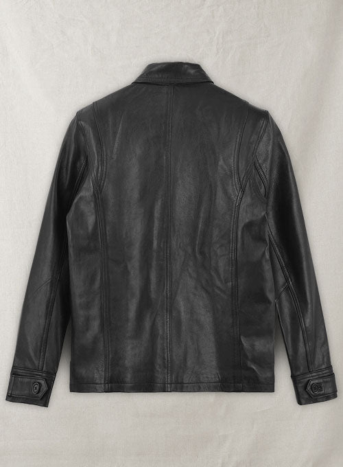 Black Jensen Ross Ackles Supernatural Season 7 Leather Jacket - LeatherCult