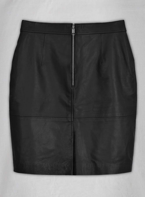 Black Meghan Markle Leather Skirt - LeatherCult
