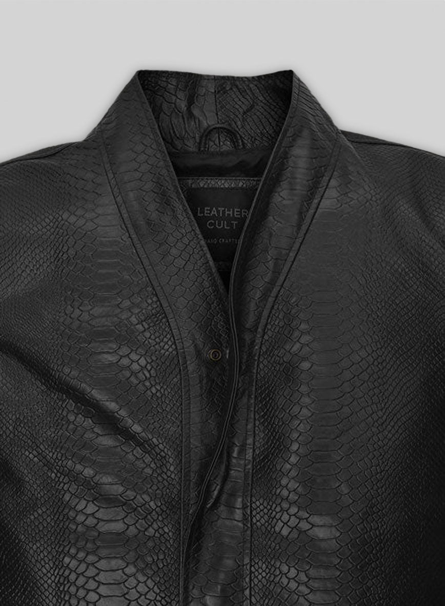 Black Python Kanye West Leather Shirt