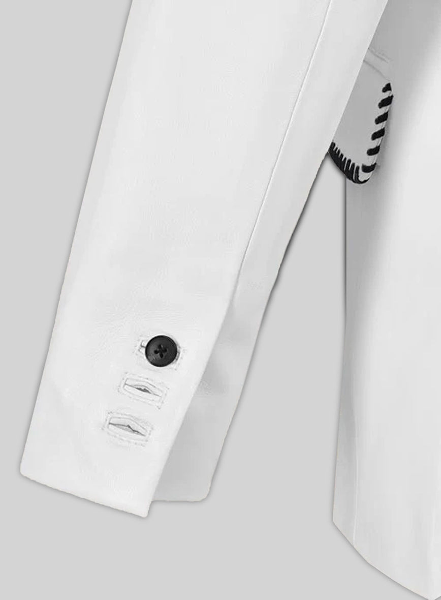 Black Striped White Medieval Blazer