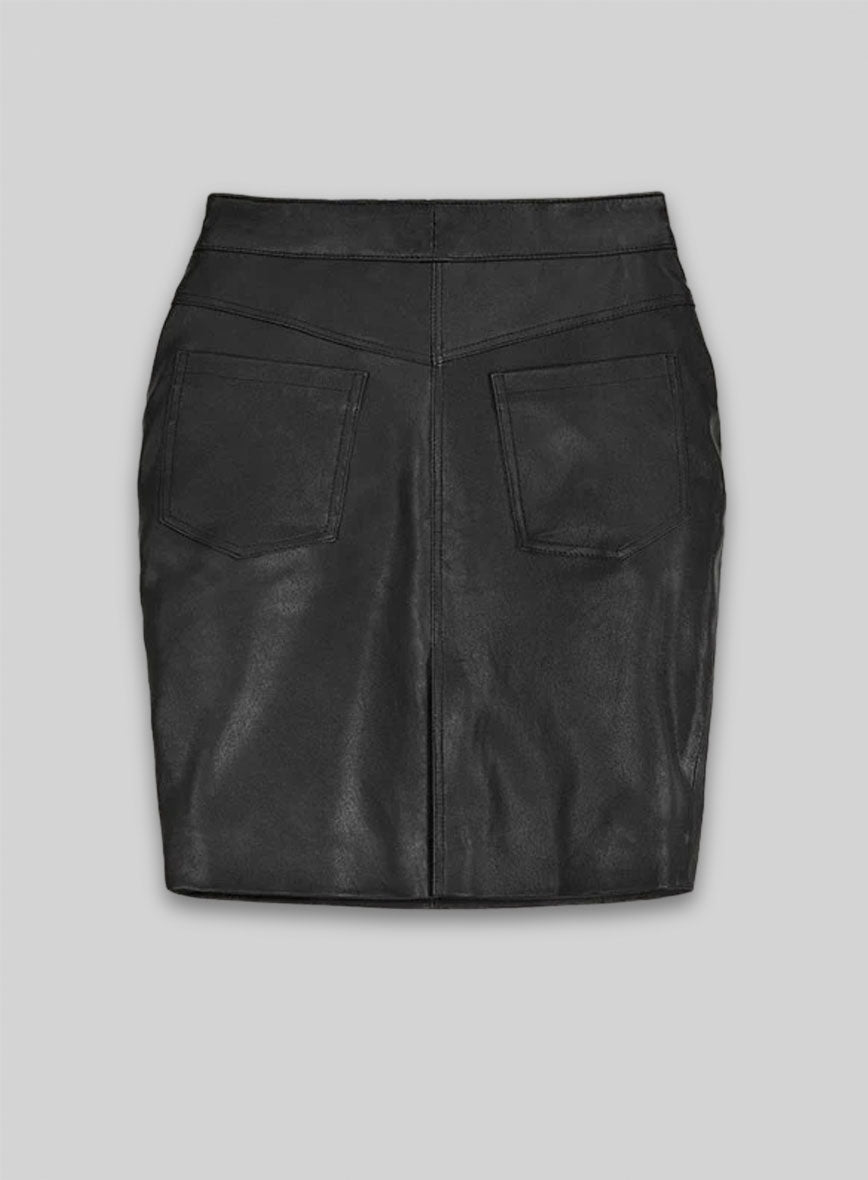 Blake Lively Leather Skirt #1