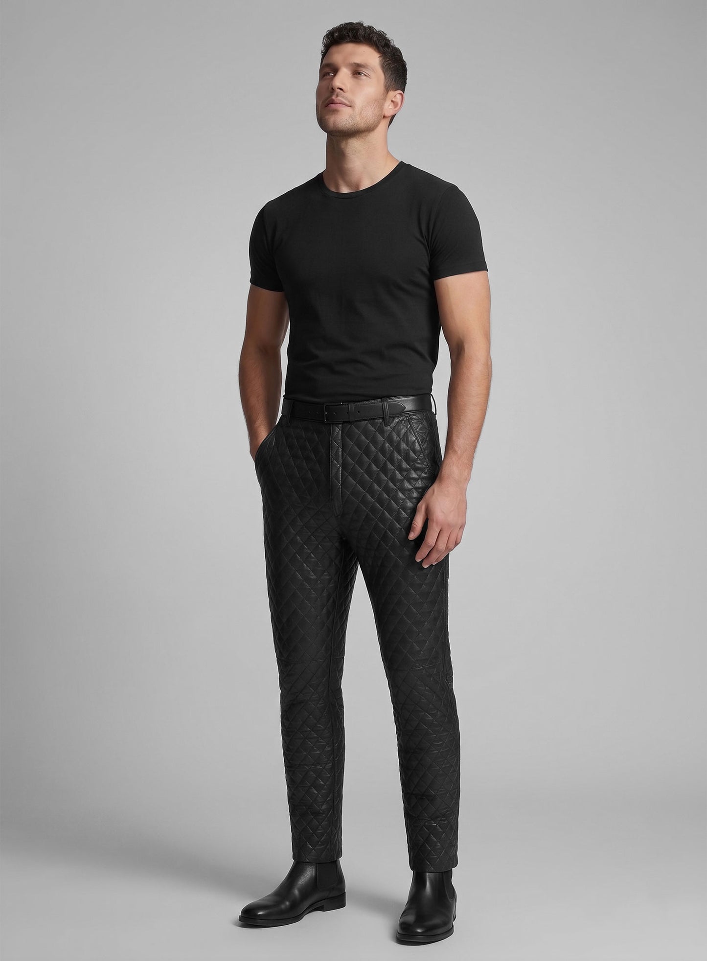 Bocelli Quilted Leather Pants