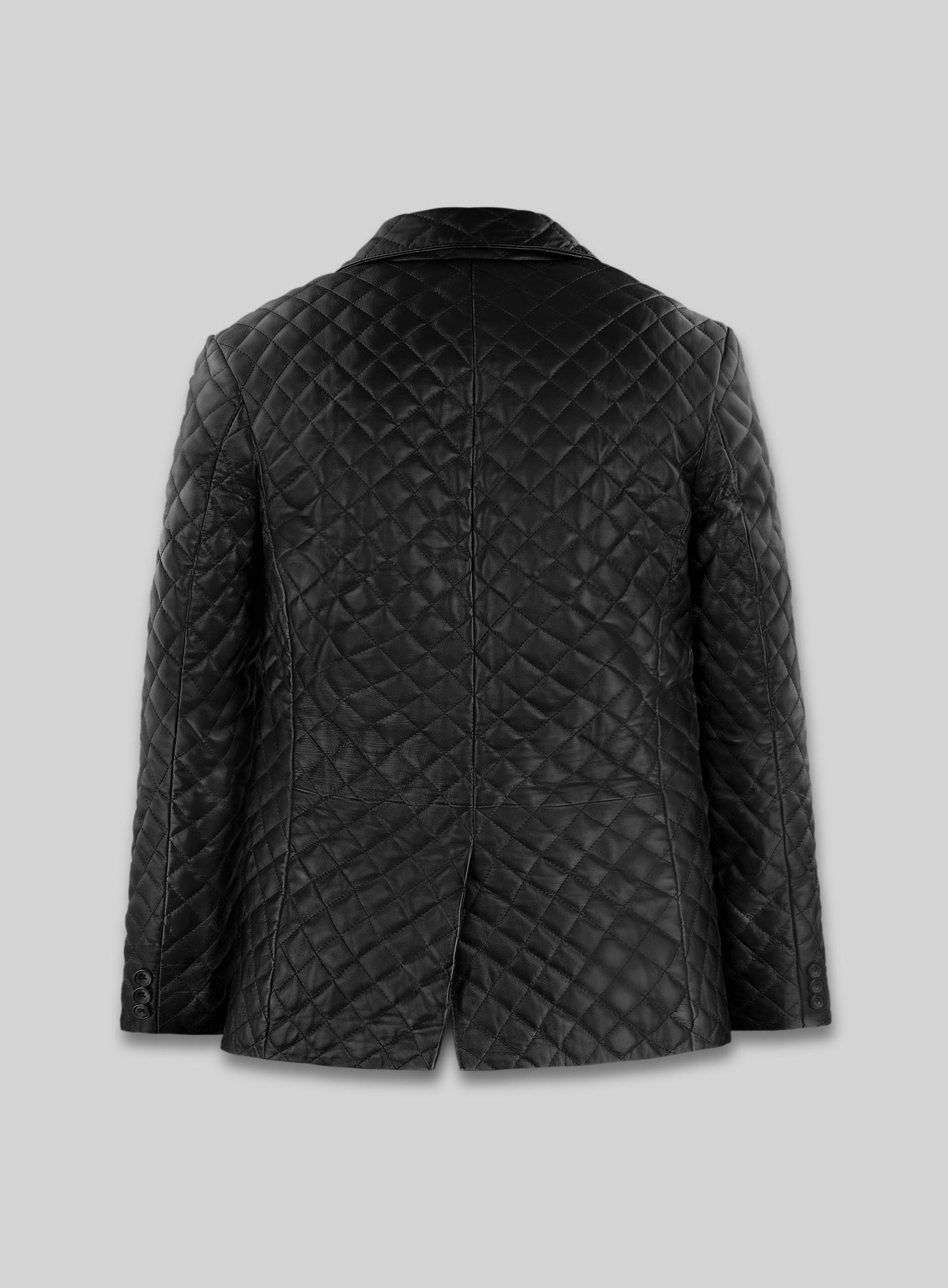 Bocelli Quilted Leather Blazer - 48 Long