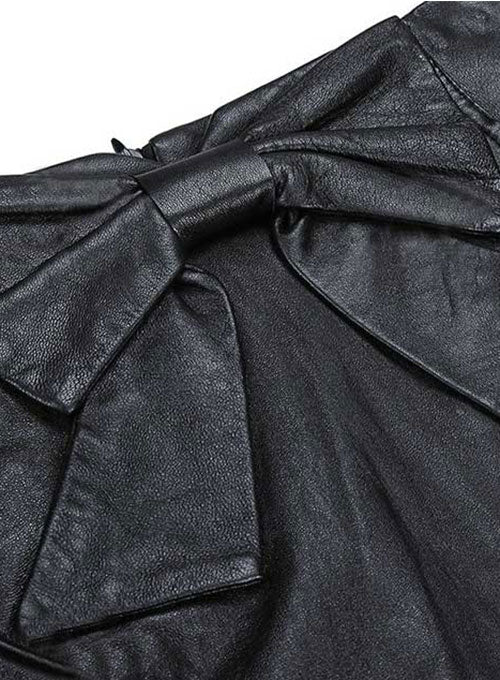 Bow Front Leather Skirt - # 412 - LeatherCult