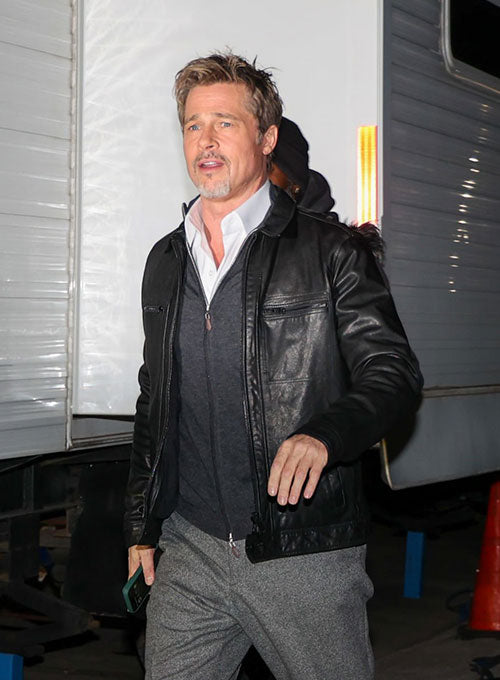 Brad Pitt Leather Jacket #1 - LeatherCult