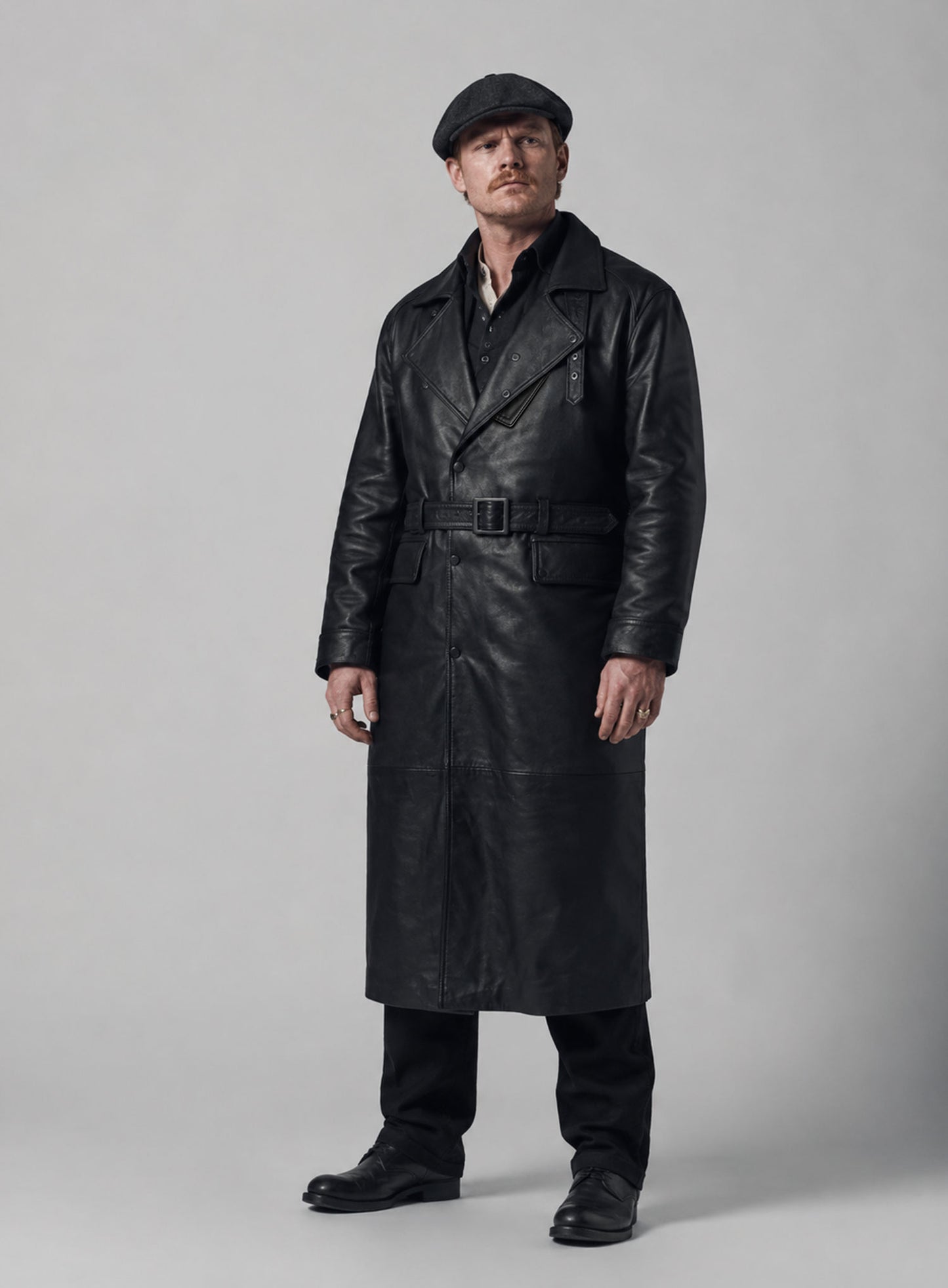 Brian Gleeson Peaky Blinders Leather Long Coat