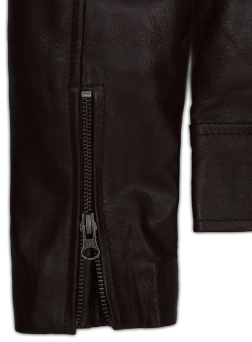 Brown Hannah Quinlivan Skyscraper Leather Jacket - LeatherCult