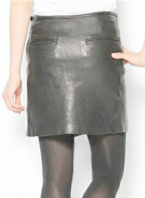 Buckled Wrap Leather Skirt - # 467 - LeatherCult