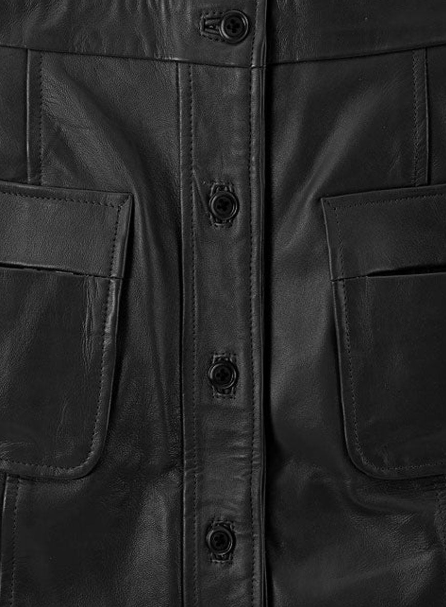 Button-Up Leather Skirt - # 121