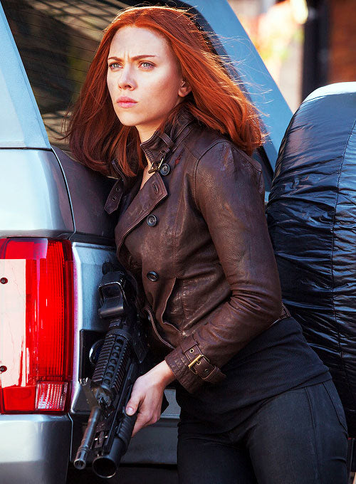 Captain America The Winter Soldier Scarlett Johansson Jacket - LeatherCult
