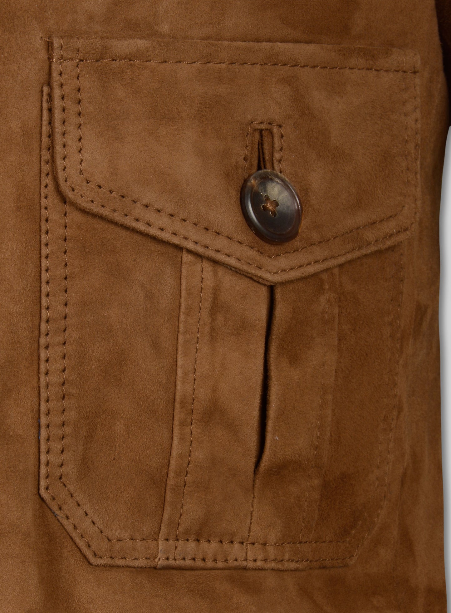 Soft Caramel Brown Suede Leather Blazer - #712