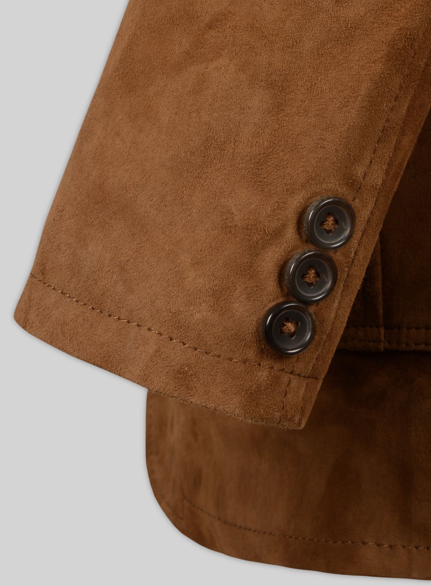 Soft Caramel Brown Suede Leather Blazer - #712