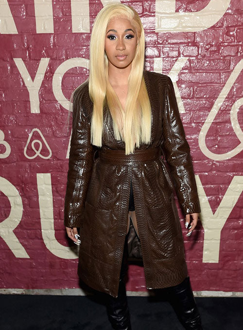 Women’s Cardi B Leather Long Coat by LeatherCult
