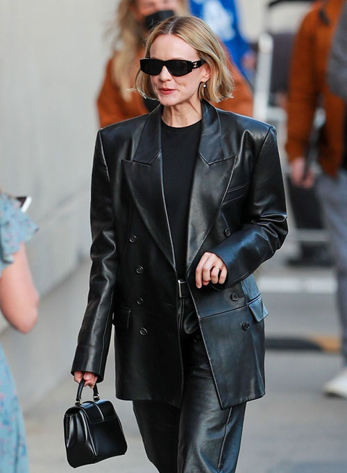Carey Mulligan Leather Trench Coat - LeatherCult