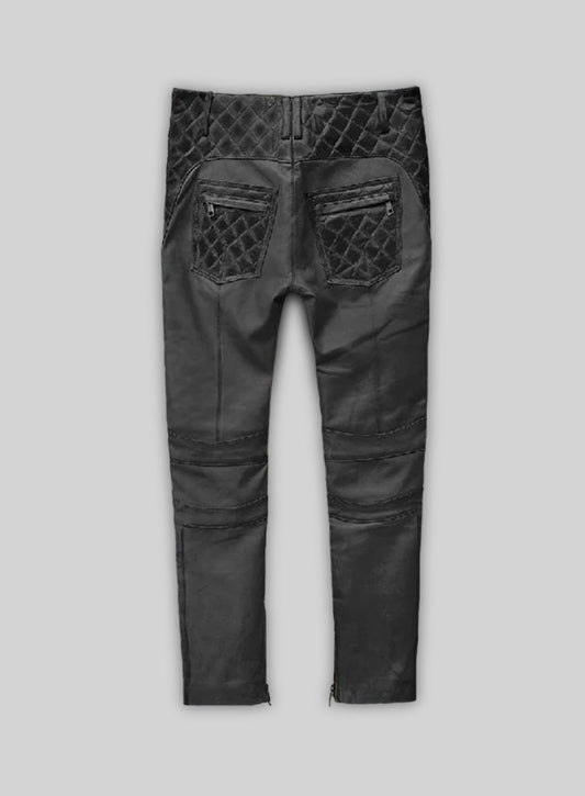 Carrier Burnt Charcoal Leather Pants