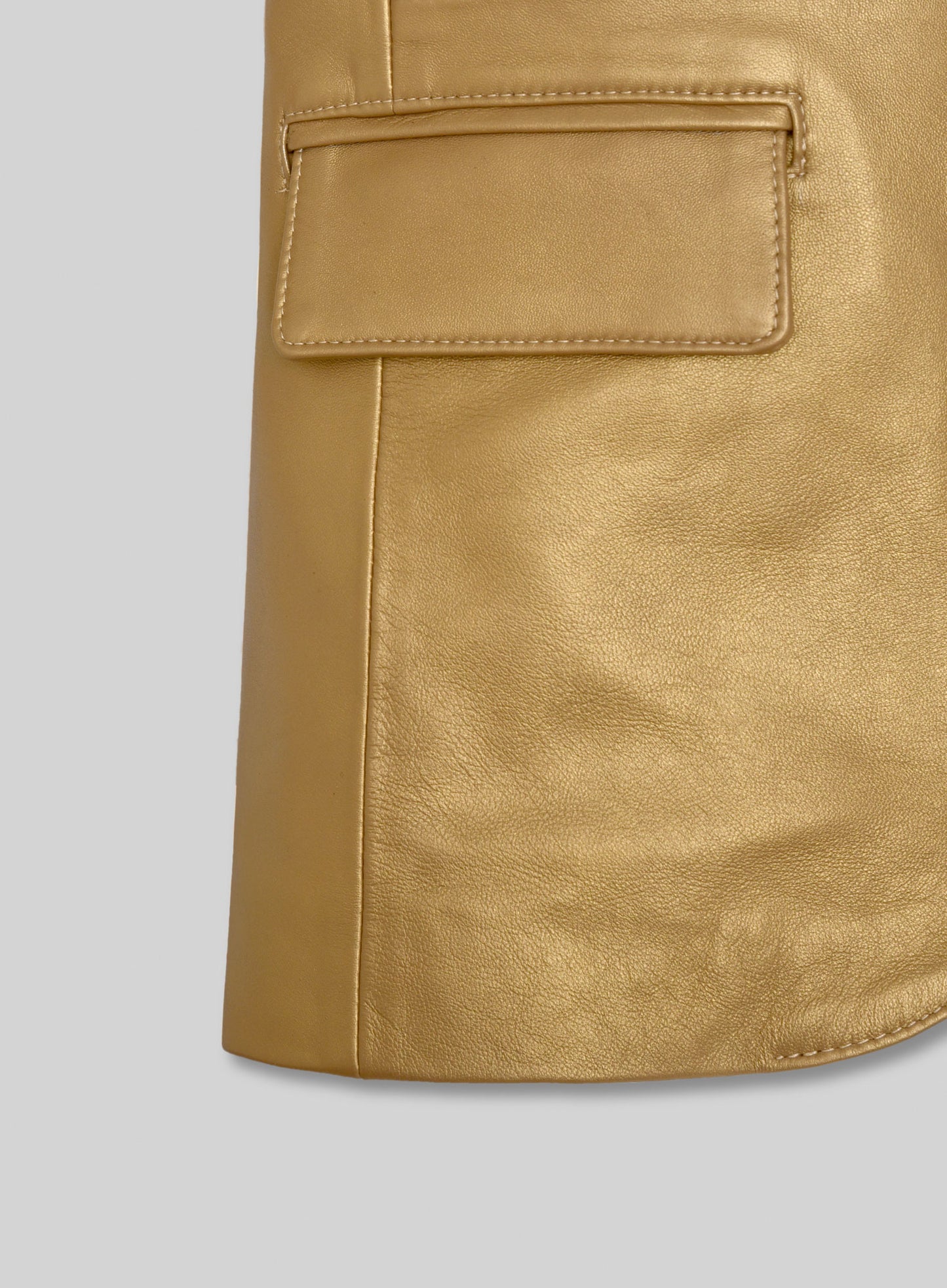 Golden Catwalk Leather Blazer # 2