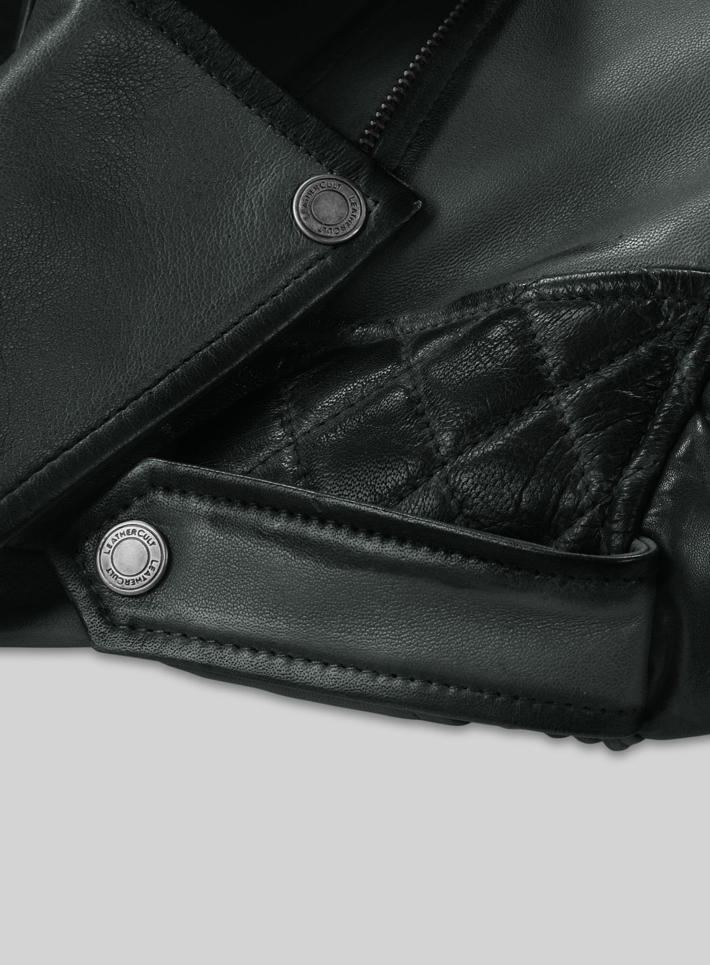 Charles Burnt Charcoal Leather Jacket