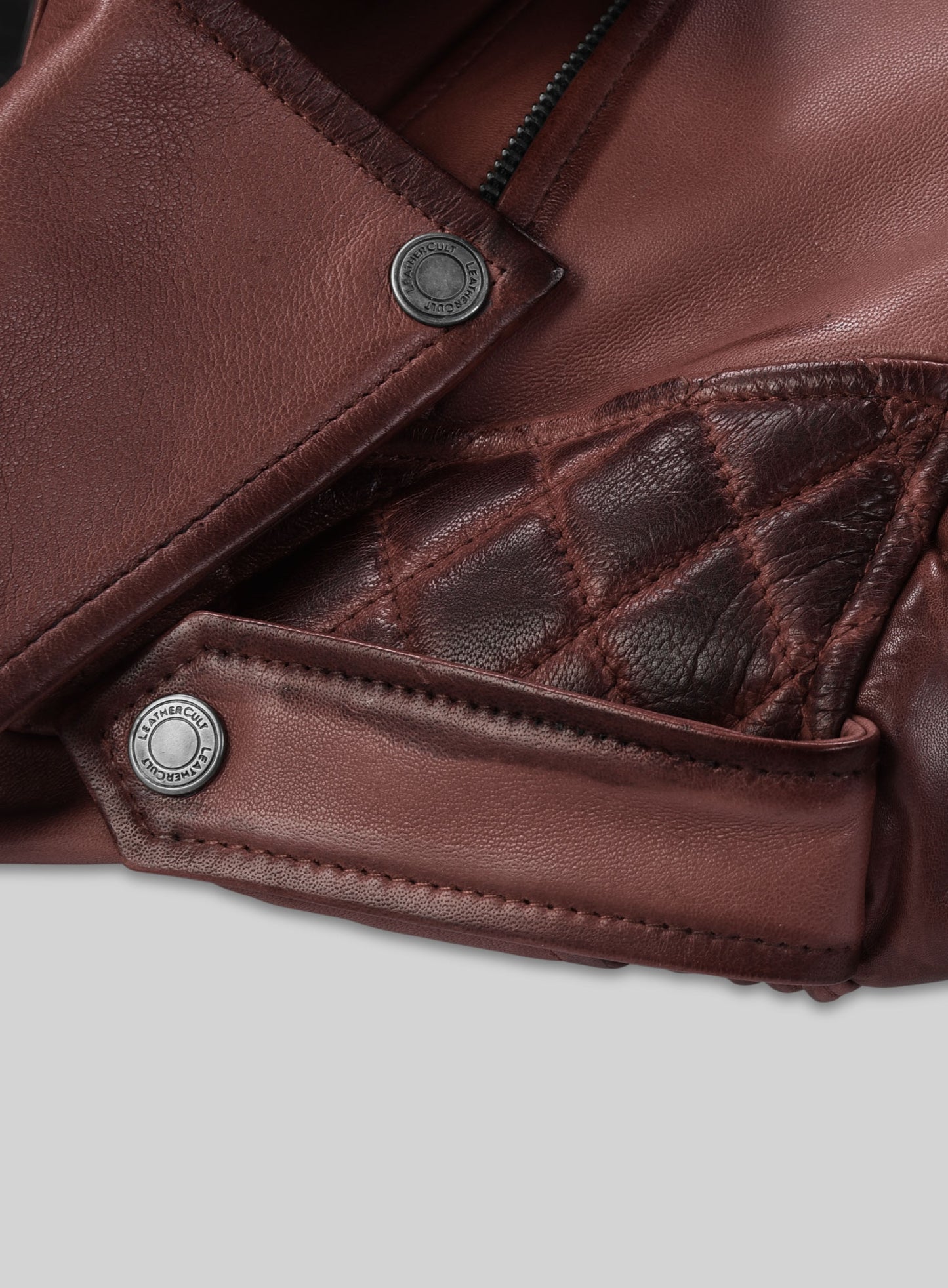 Charles Burnt Maroon Leather Jacket