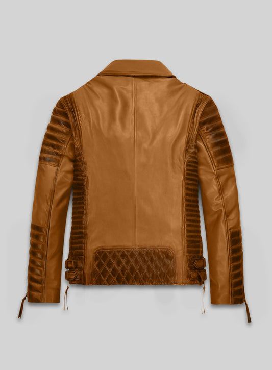 Charles Burnt Mustard Leather Jacket