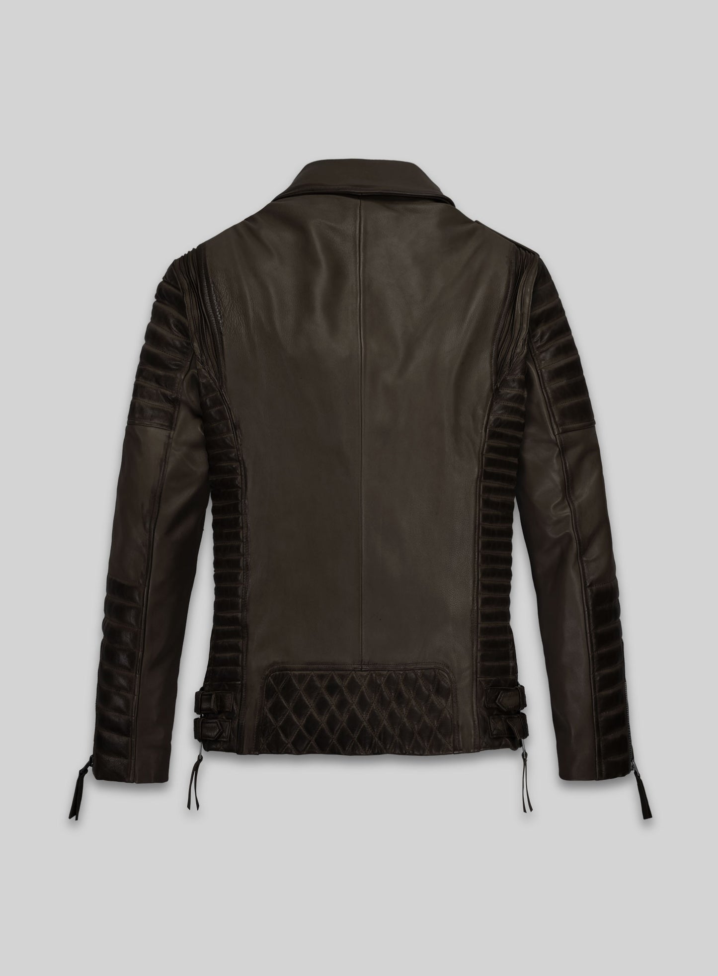 Charles Burnt Olive Leather Jacket - L