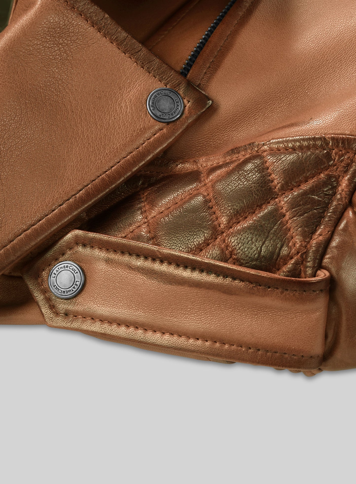 Charles Burnt Tan Leather Jacket