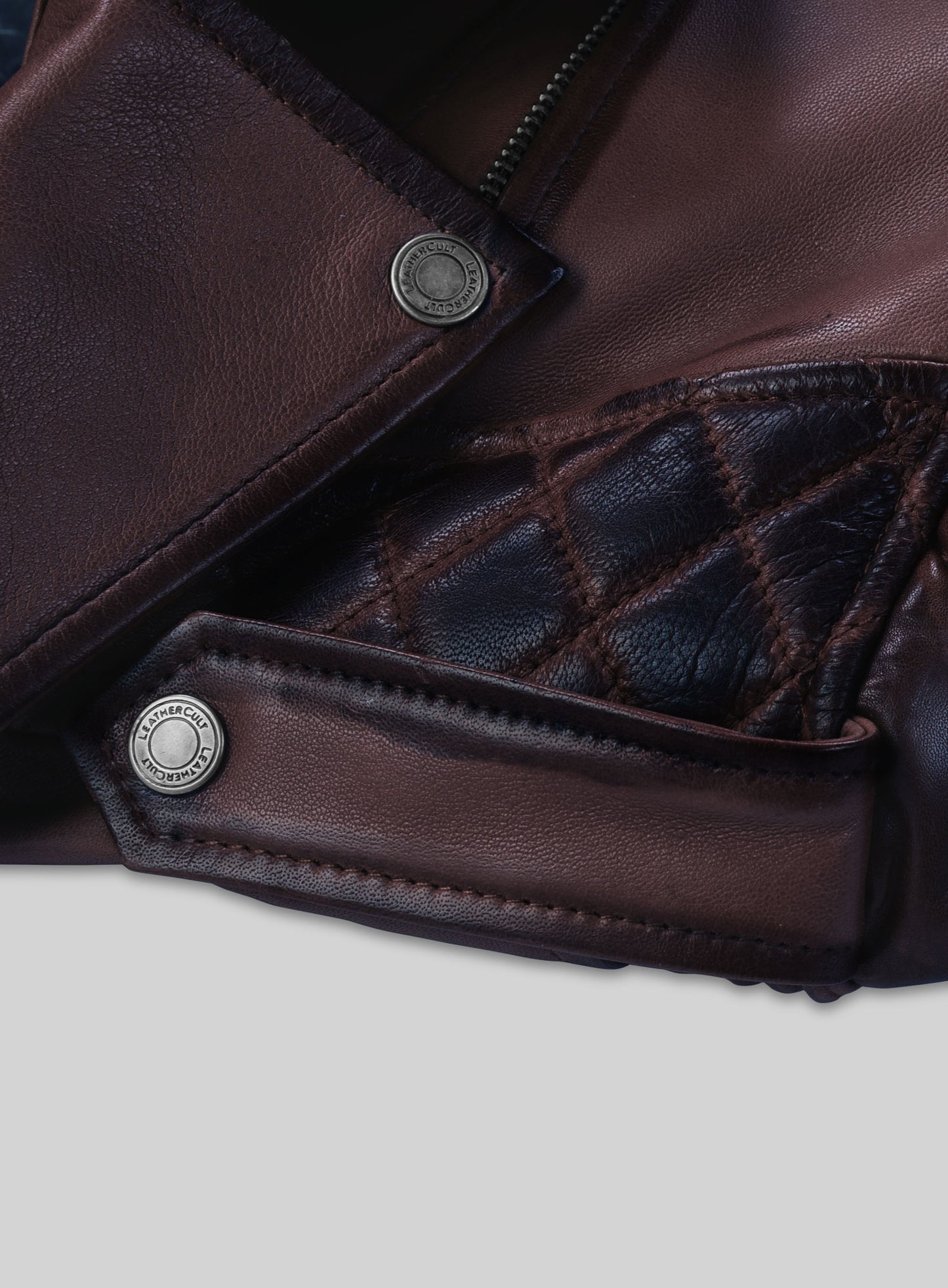 Charles Burnt Wine Leather Jacket