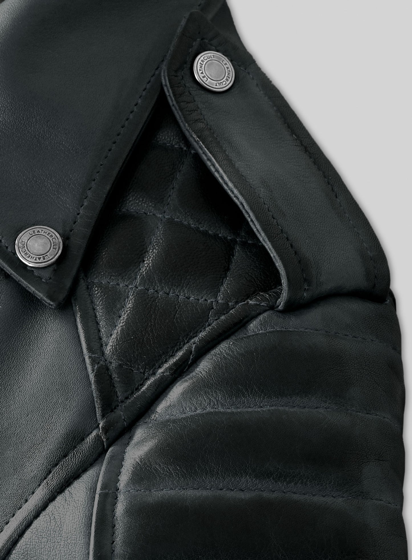 Charlotte Burnt Charcoal Leather Jacket