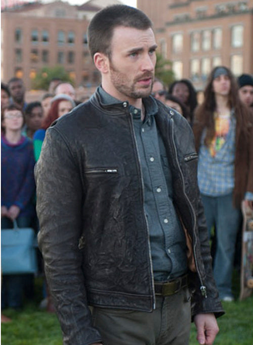 Chris Evans Playing it Cool Leather Jacket - LeatherCult
